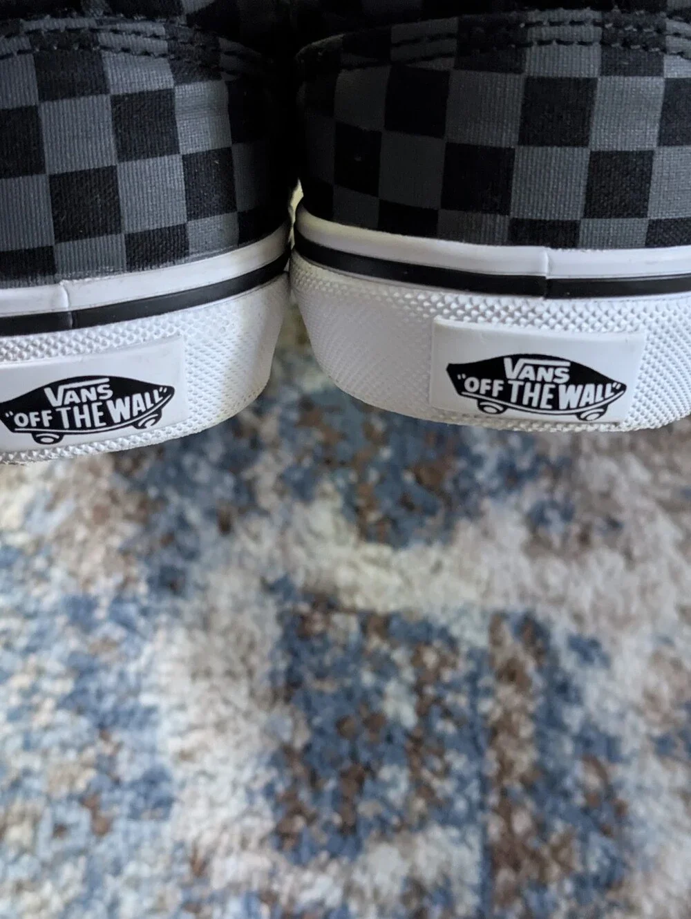 Vans Black and Gray Old Skool Checkered Youth Shoe Size 5
